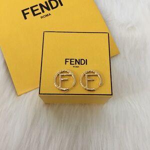 Fendi Gold Colour Earrings